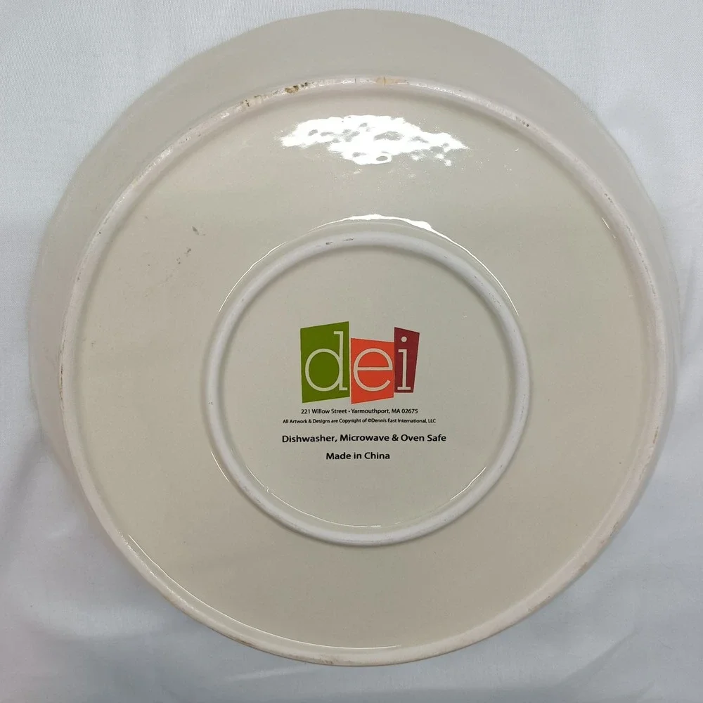 Vtg Apple Pie Recipe Deep Dish Pie Plate dei Cooking Dish 10